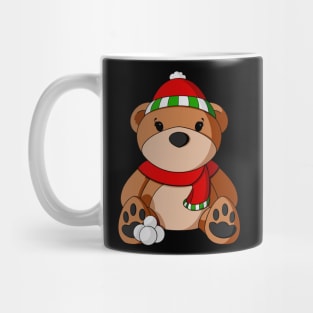 Snowball Fight Teddy Bear Mug